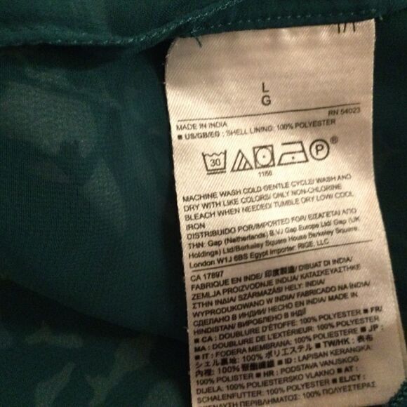 NWOT Banana Republic L Open Back Forest Green Top - Picture 6 of 8